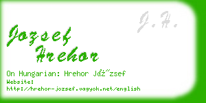 jozsef hrehor business card
